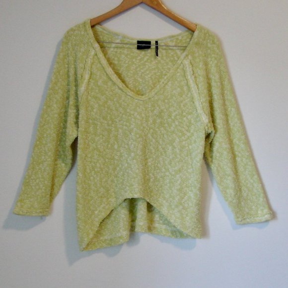 Urban Outfitters Sweater Out From Under Jada Slouchy Knubby Lime Size XS Small - Picture 2 of 14